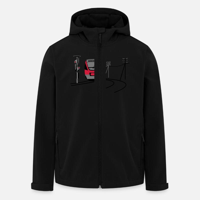 bahn - Recycelte Männer Softshell-Jacke von Stanley/Stella - Schwarz