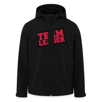 team_leader_rm2 - Men’s Recycled Softshell Jacket by Stanley/Stella - black - Front - AI Model Male 185 light (185cm)