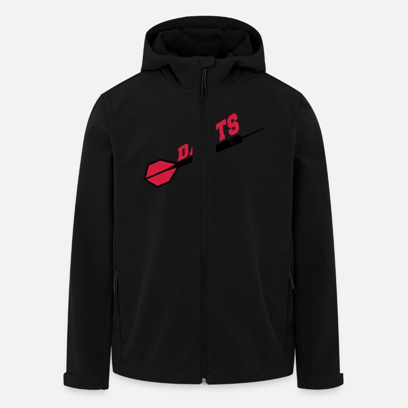 Darts Design - Recycelte Männer Softshell-Jacke von Stanley/Stella - Schwarz