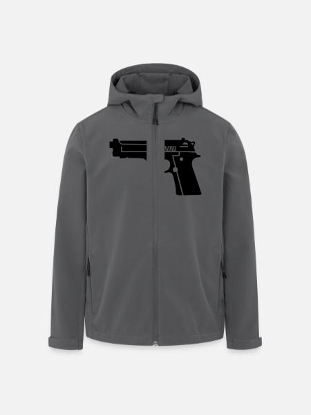 Pistole - Recycelte Männer Softshell-Jacke von Stanley/Stella - Schwarz