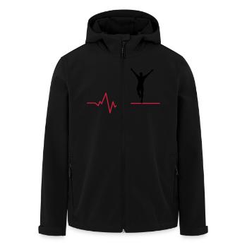 Jogger Puls - Recycelte Männer Softshell-Jacke von Stanley/Stella - Schwarz - Vorne - AI Model Male 185 light (185cm)