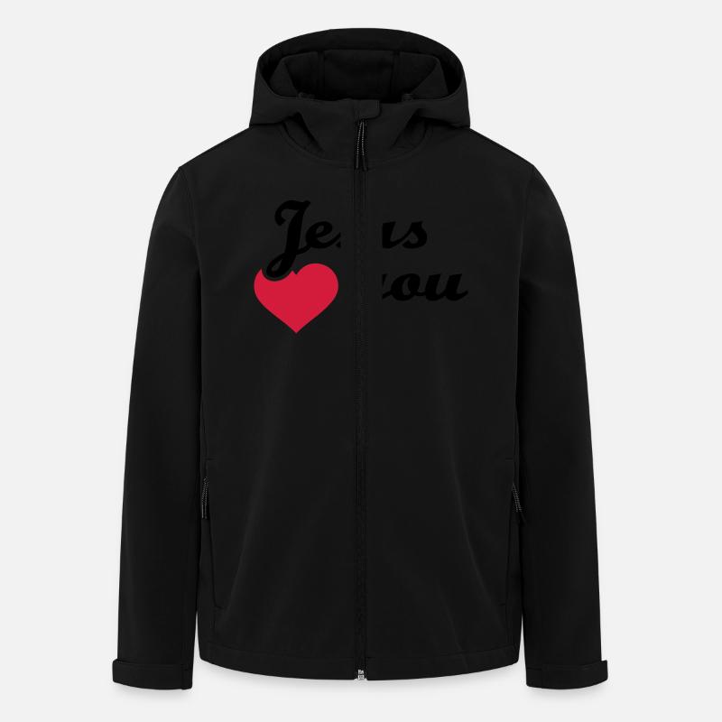 Jesus loves You - Men’s Recycled Softshell Jacket by Stanley/Stella - black