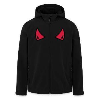 Devil - Men’s Recycled Softshell Jacket by Stanley/Stella - black - Front - AI Model Male 185 light (185cm)