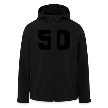 50 - Recycelte Männer Softshell-Jacke von Stanley/Stella - Schwarz - Vorne - AI Model Male 185 light (185cm)