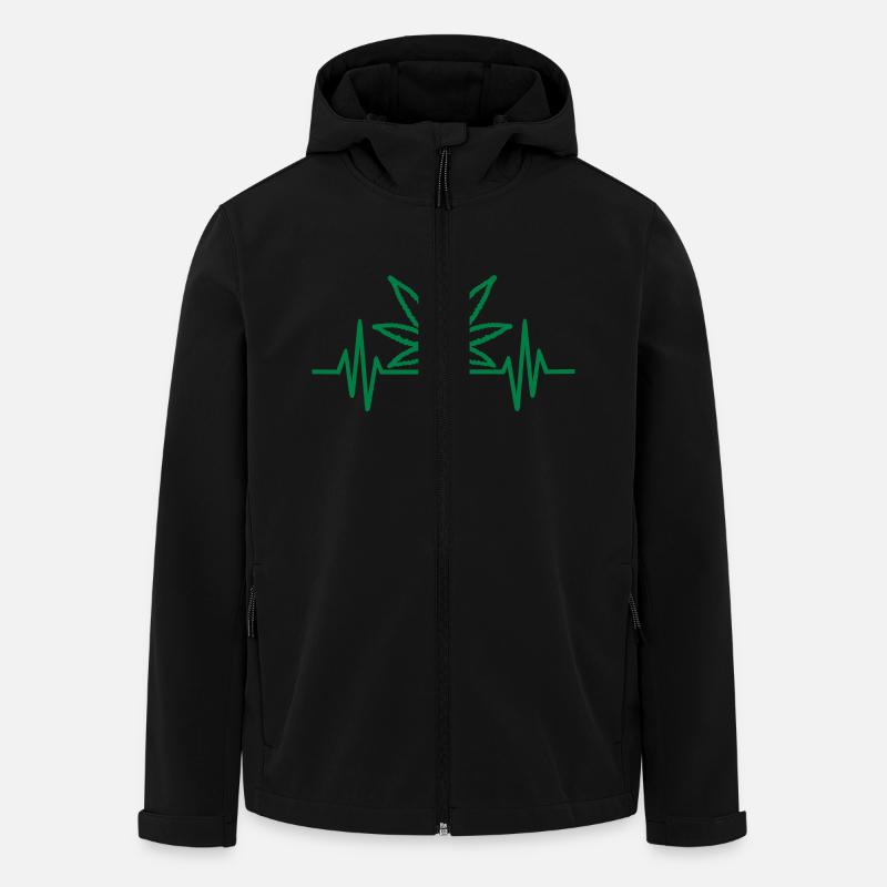 Marihuana - Recycelte Männer Softshell-Jacke von Stanley/Stella - Schwarz