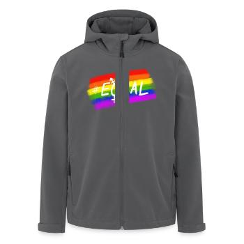 Equal Pride - Recycelte Männer Softshell-Jacke von Stanley/Stella - Schwarz - Vorne - AI Model Male 185 light (185cm)
