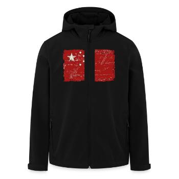 China Vintage Flag - Veste softshell homme en polyester recyclé Stanley/Stella - noir - Devant - AI Model Male 185 light (185cm)