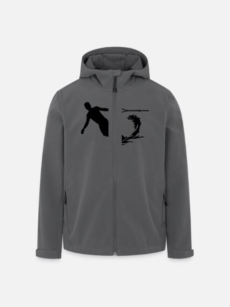 Wakeboard - Veste softshell homme en polyester recyclé Stanley/Stella - noir