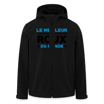 Roux / Rousse / Rousseur / Style / Mode / Rouquine - Veste softshell homme en polyester recyclé Stanley/Stella - noir - Devant - AI Model Male 185 light (185cm)