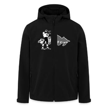 Biathlon - Recycelte Männer Softshell-Jacke von Stanley/Stella - Schwarz - Vorne - AI Model Male 185 light (185cm)