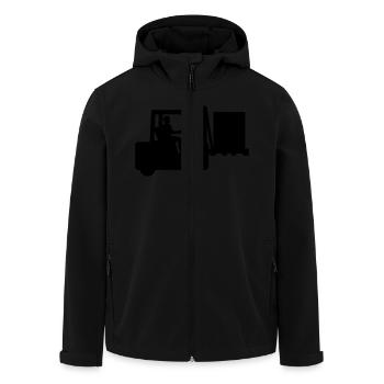 Forklift - Men’s Recycled Softshell Jacket by Stanley/Stella - black - Front - AI Model Male 185 light (185cm)
