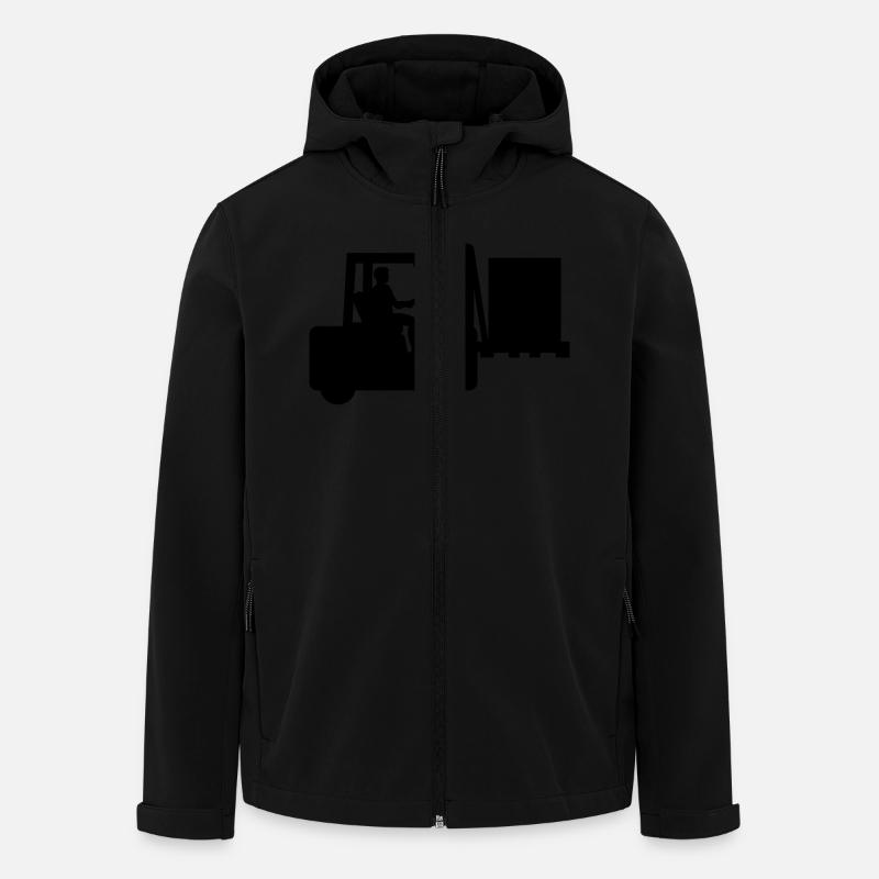 Gabelstapler - Recycelte Männer Softshell-Jacke von Stanley/Stella - Schwarz