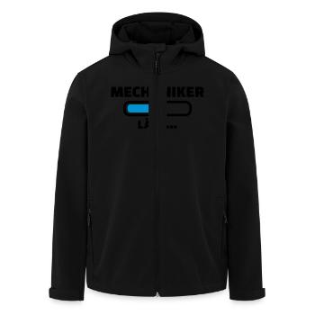 Mechaniker - Recycelte Männer Softshell-Jacke von Stanley/Stella - Schwarz - Vorne - AI Model Male 185 light (185cm)
