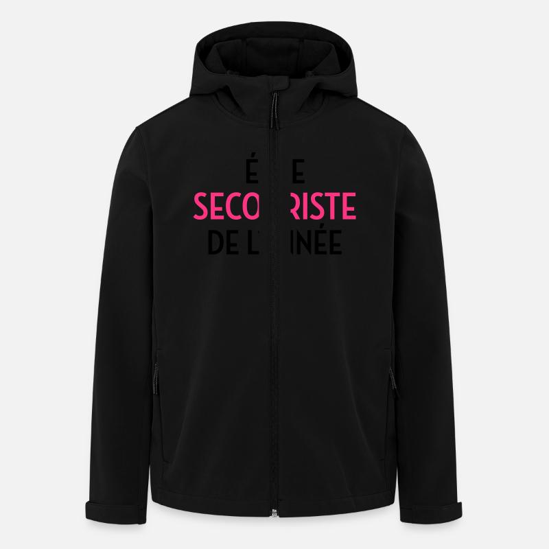 Secourisme / Secouriste / Secours / Secourir - Veste softshell homme en polyester recyclé Stanley/Stella - noir