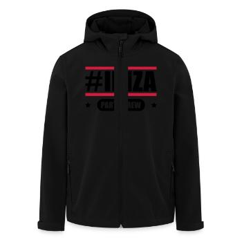 ibiza party crew - Men’s Recycled Softshell Jacket by Stanley/Stella - black - Front - AI Model Male 185 light (185cm)