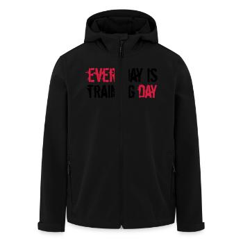 tous les jours est la journée d'entraînement gym m - Veste softshell homme en polyester recyclé Stanley/Stella - noir - Devant - AI Model Male 185 light (185cm)