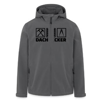 Dachdecker - Recycelte Männer Softshell-Jacke von Stanley/Stella - Schwarz - Vorne - AI Model Male 185 light (185cm)