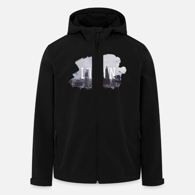 London - Recycelte Männer Softshell-Jacke von Stanley/Stella - Schwarz