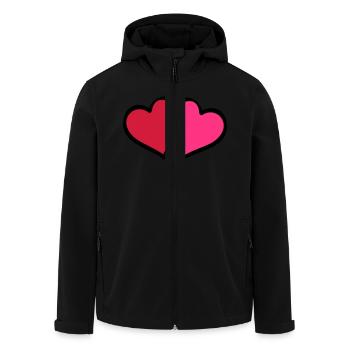 hearts comic - Recycelte Männer Softshell-Jacke von Stanley/Stella - Schwarz - Vorne - AI Model Male 185 light (185cm)