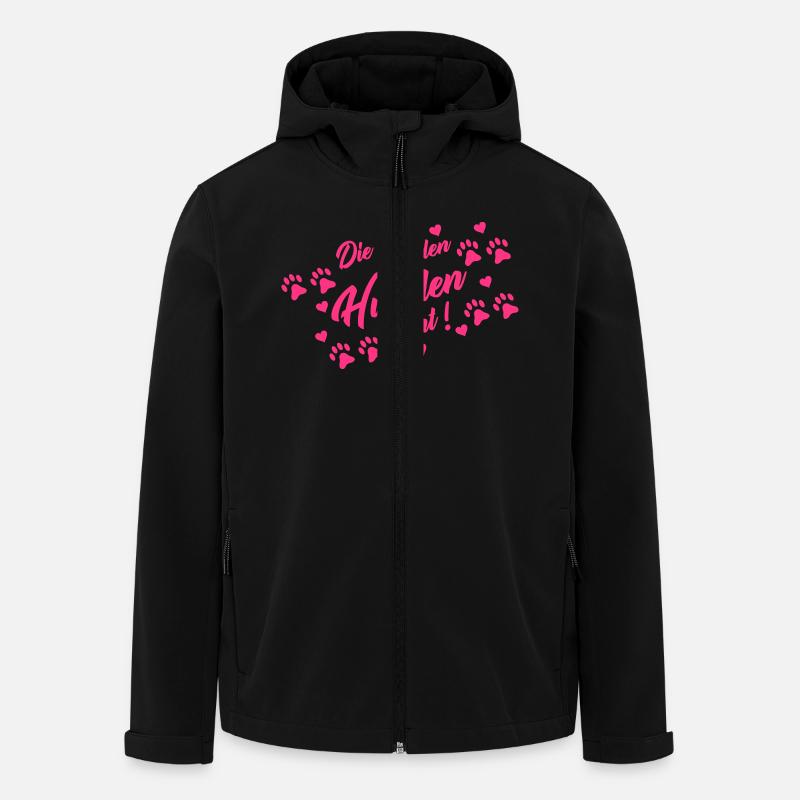die_mit_den_hunden_geht_001 - Recycelte Männer Softshell-Jacke von Stanley/Stella - Schwarz