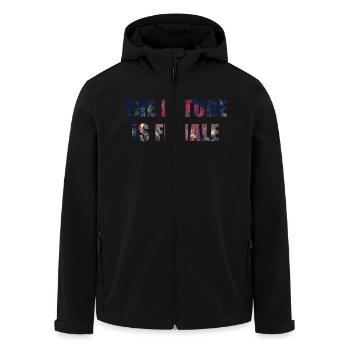 The Future Is Female, Women, Birthday, Valentine's - Recycelte Männer Softshell-Jacke von Stanley/Stella - Schwarz - Vorne - AI Model Male 185 light (185cm)