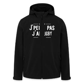j'ai rugby cadeau - Veste softshell homme en polyester recyclé Stanley/Stella - noir - Devant - AI Model Male 185 light (185cm)