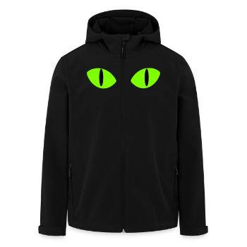 Green Cat's Eyes - Men’s Recycled Softshell Jacket by Stanley/Stella - black - Front - AI Model Male 185 light (185cm)