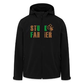 STUCK FARMER BROWN GREEN - Men’s Recycled Softshell Jacket by Stanley/Stella - black - Front - AI Model Male 185 light (185cm)