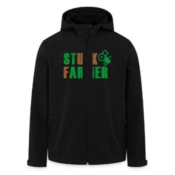 STUCK FARMER GREEN BROWN - Men’s Recycled Softshell Jacket by Stanley/Stella - black - Front - AI Model Male 185 light (185cm)