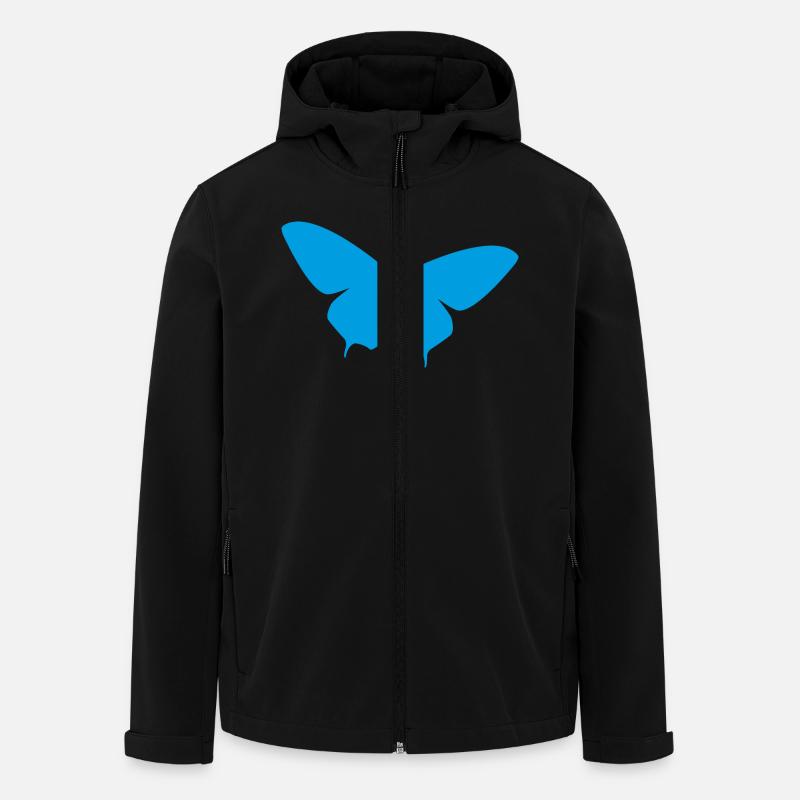 Design unique de t-shirt papillon - Veste softshell homme en polyester recyclé Stanley/Stella - noir