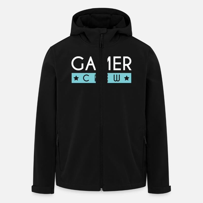 Gamer Crew - Recycelte Männer Softshell-Jacke von Stanley/Stella - Schwarz