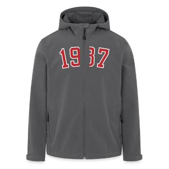 Année de naissance sport 1987 - Veste softshell homme en polyester recyclé Stanley/Stella - charbon - Devant - AI Model Male 185 light (185cm)