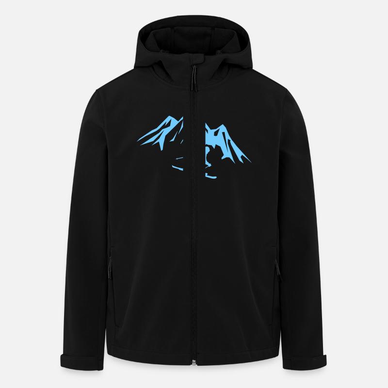 ski berge - Recycelte Männer Softshell-Jacke von Stanley/Stella - Schwarz