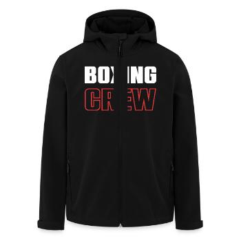 Boxing Crew - Men’s Recycled Softshell Jacket by Stanley/Stella - black - Front - AI Model Male 185 light (185cm)