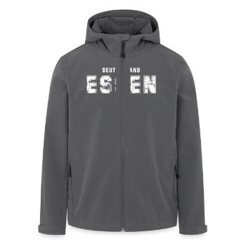 Germany Essen - Urban Text Design - Men’s Recycled Softshell Jacket by Stanley/Stella - black - Front - AI Model Male 185 light (185cm)