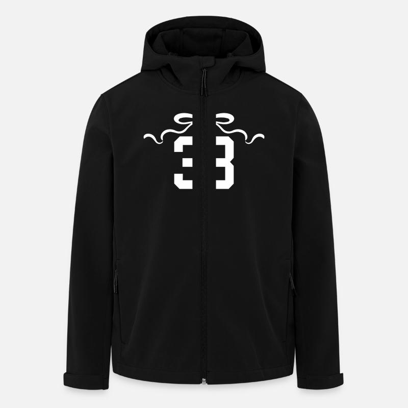 Numéro 33 noeud - 33e anniversaire - Veste softshell homme en polyester recyclé Stanley/Stella - noir