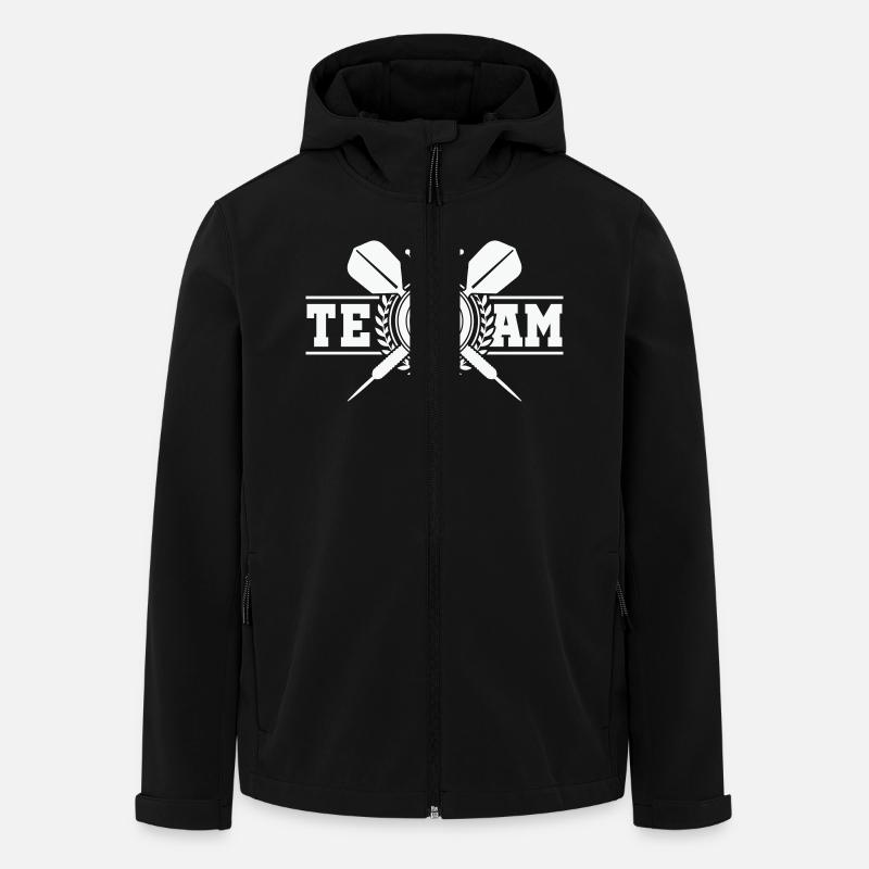 darts dartscheibe wappen team - Recycelte Männer Softshell-Jacke von Stanley/Stella - Schwarz