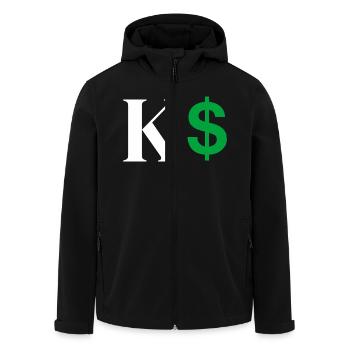 Letter k dollar - Men’s Recycled Softshell Jacket by Stanley/Stella - black - Front - AI Model Male 185 light (185cm)