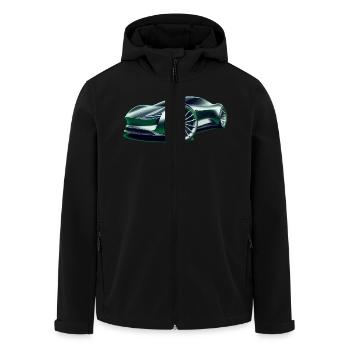 Super voiture futuriste - Veste softshell homme en polyester recyclé Stanley/Stella - noir - Devant - AI Model Male 185 light (185cm)