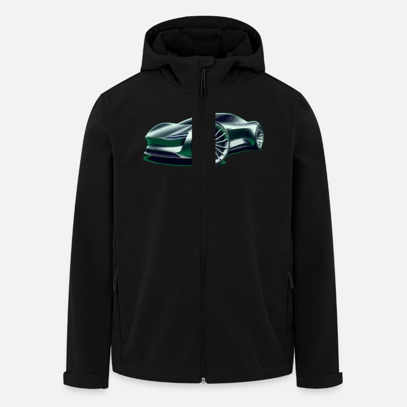 Futuristic super car - Men’s Recycled Softshell Jacket by Stanley/Stella - black