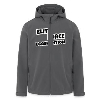 Elite Force Eggspedition - Men’s Recycled Softshell Jacket by Stanley/Stella - black - Front - AI Model Male 185 light (185cm)