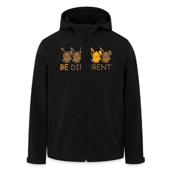 5 Hasen Freunde Unterschied Be Different Anders - Recycelte Männer Softshell-Jacke von Stanley/Stella - Schwarz - Vorne - AI Model Male 185 light (185cm)