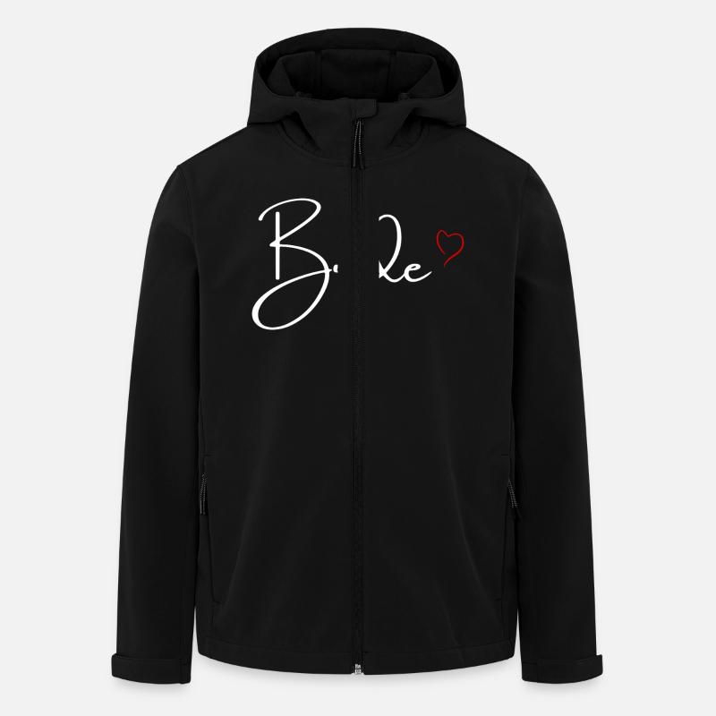Red heart flange - Men’s Recycled Softshell Jacket by Stanley/Stella - black