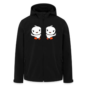 2 oiseaux Evil Middle Finger Show Bad Boys Running - Veste softshell homme en polyester recyclé Stanley/Stella - noir - Devant - AI Model Male 185 light (185cm)