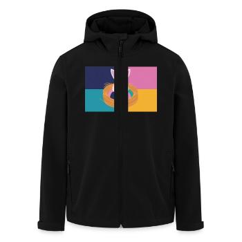 Easter Bunny No.05 - Men’s Recycled Softshell Jacket by Stanley/Stella - black - Front - AI Model Male 185 light (185cm)
