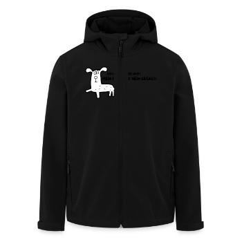Mein Hund hat NEIN gesagt - Recycelte Männer Softshell-Jacke von Stanley/Stella - Schwarz - Vorne - AI Model Male 185 light (185cm)