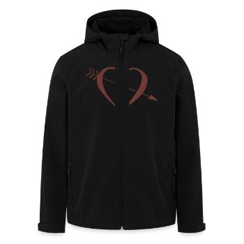Herz Kompass - Recycelte Männer Softshell-Jacke von Stanley/Stella - Schwarz - Vorne - AI Model Male 185 light (185cm)