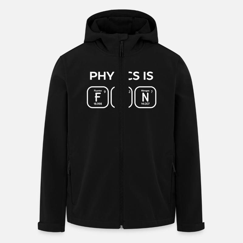 Physics Is Fun Shirt - Men’s Recycled Softshell Jacket by Stanley/Stella - black
