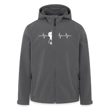 Heartbeat of BBQ - Recycelte Männer Softshell-Jacke von Stanley/Stella - Schwarz - Vorne - AI Model Male 185 light (185cm)