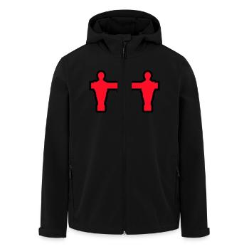 kickerspieler_outline - Kickershirt - Recycelte Männer Softshell-Jacke von Stanley/Stella - Schwarz - Vorne - AI Model Male 185 light (185cm)